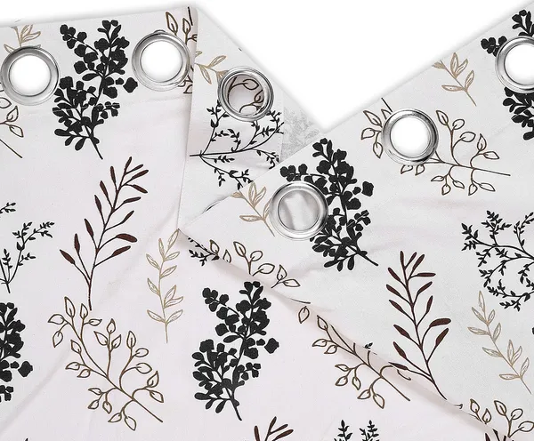 Pack_of_2_Cotton_Midnight_Black_Bloom_Bliss_Printed_Collection_Eyelet_Curtainfor_Window_and_Door