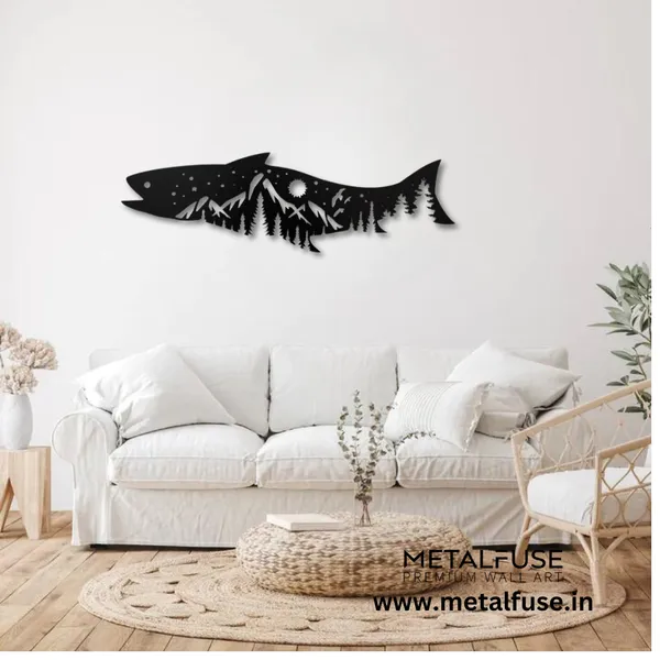 Black_Salmon_Fish_Design_Wood_Wall_Art