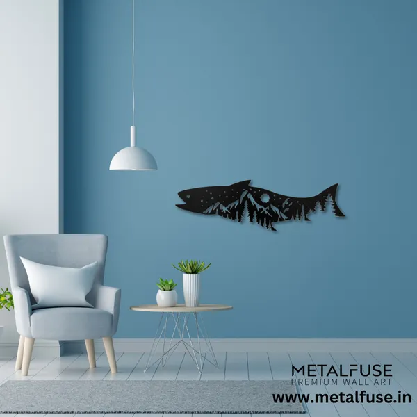 Black_Salmon_Fish_Design_Wood_Wall_Art