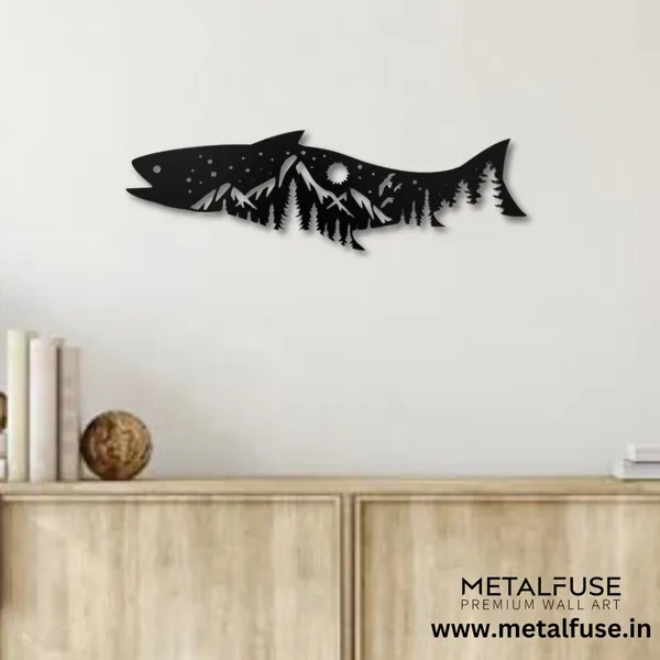 Black_Salmon_Fish_Design_Wood_Wall_Art