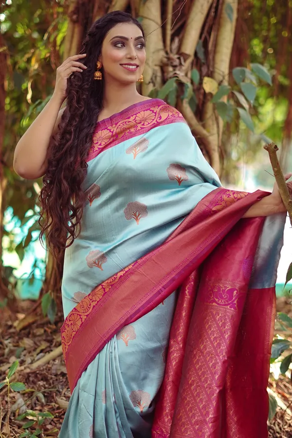 BLUE_PURE_BANARASI_SAREE