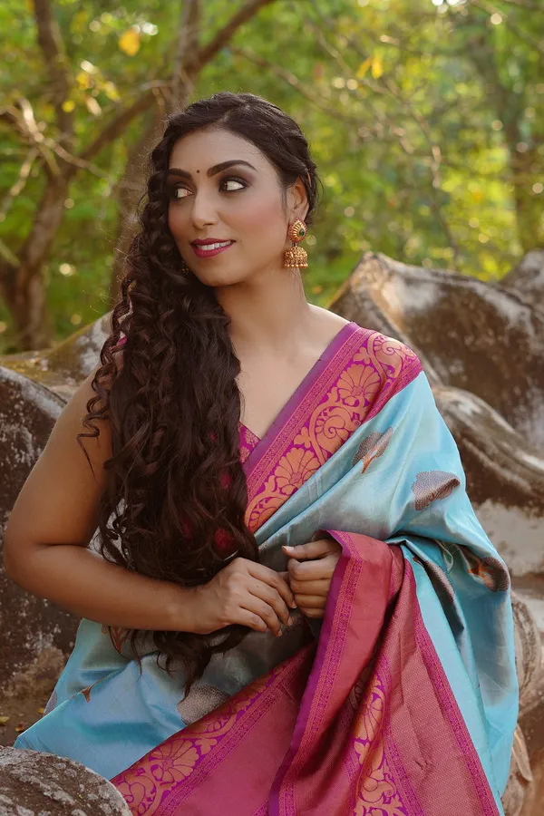 BLUE_PURE_BANARASI_SAREE
