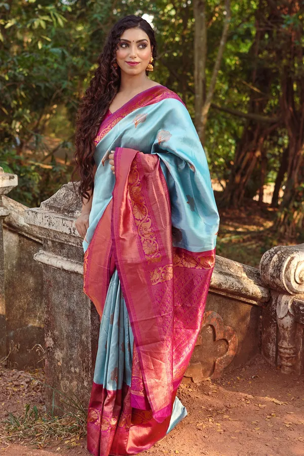 BLUE_PURE_BANARASI_SAREE