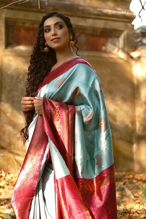 BLUE_PURE_BANARASI_SAREE
