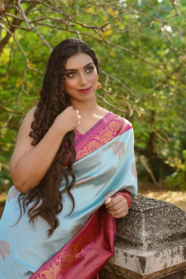 BLUE_PURE_BANARASI_SAREE