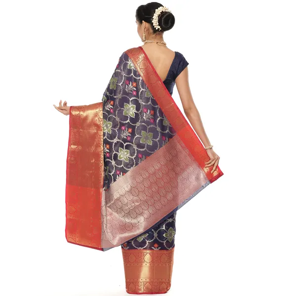 Blue_Kanchi_Silk/Brocade_Banarasi_Sarees_For_Women