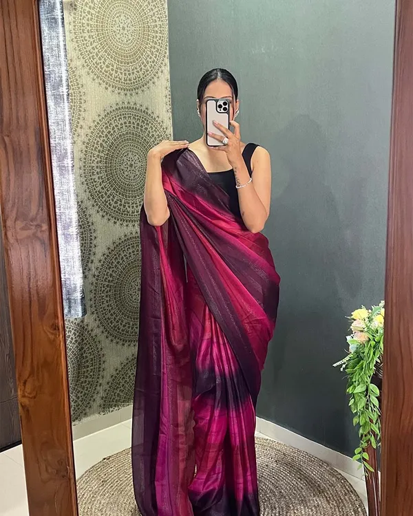 Pink_Colour_1-Minute_Ready_To_Wear_Naylon_Saree_With_Blouse_Piece