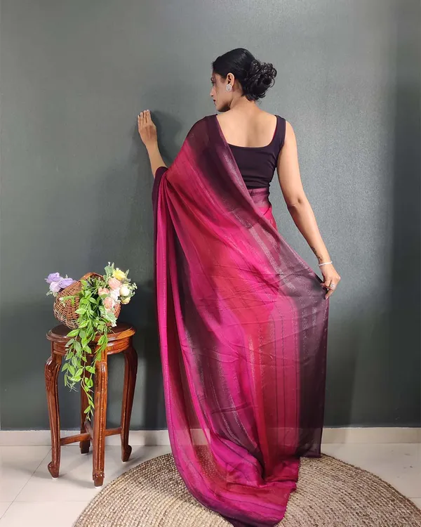 Pink_Colour_1-Minute_Ready_To_Wear_Naylon_Saree_With_Blouse_Piece