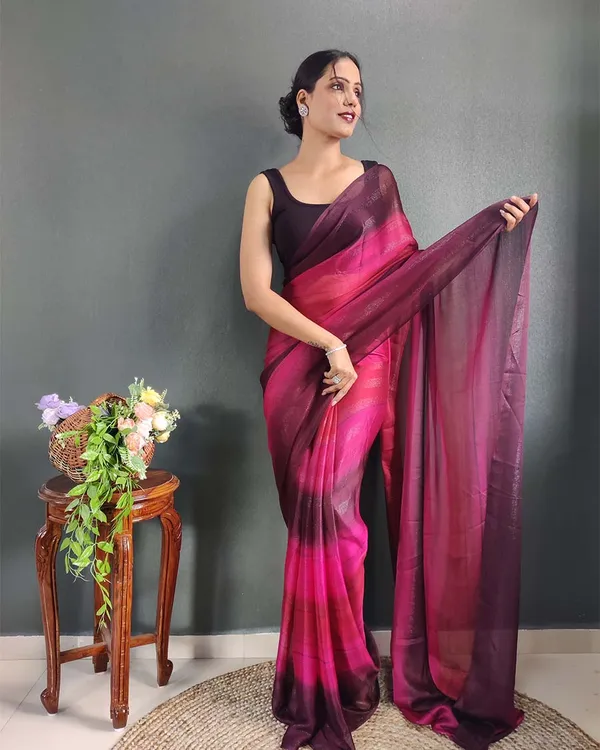 Pink_Colour_1-Minute_Ready_To_Wear_Naylon_Saree_With_Blouse_Piece