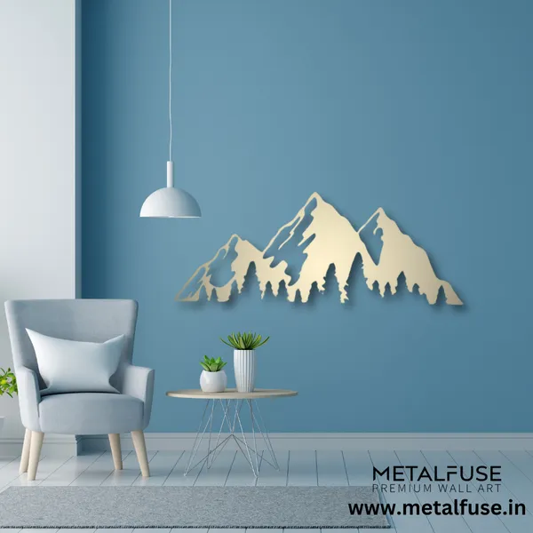 Metal_Wall_Art_for_Home_Decoration__|_Timberline_Mountains__|_Gold