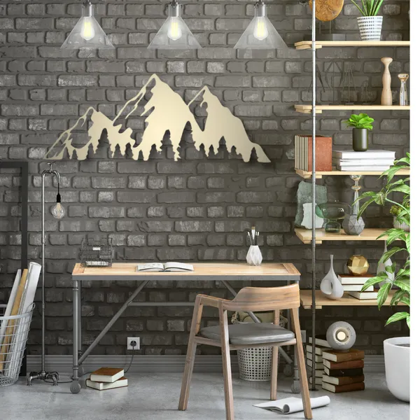 Metal_Wall_Art_for_Home_Decoration__|_Timberline_Mountains__|_Gold