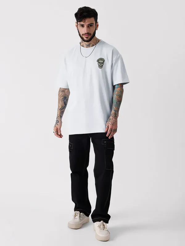 White_Printed_Oversized_T-Shirt_For_Men_-_Pure_Cotton_Fabric