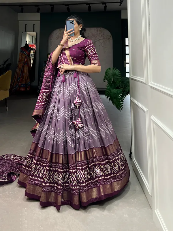 Wine_Premium_&_Elegant_Dola_Silk_Lehenga_Choli_For_Women