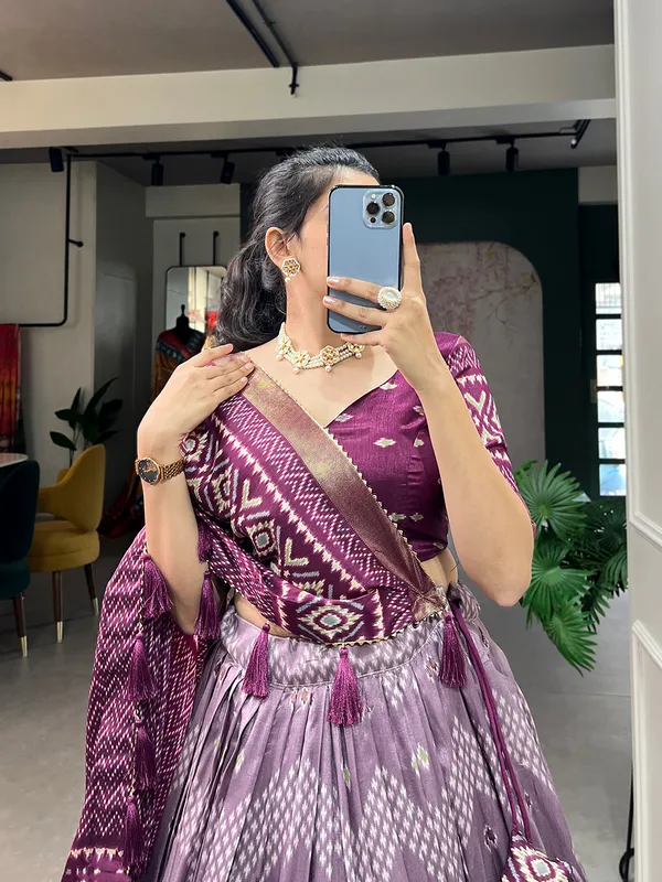 Wine_Premium_&_Elegant_Dola_Silk_Lehenga_Choli_For_Women