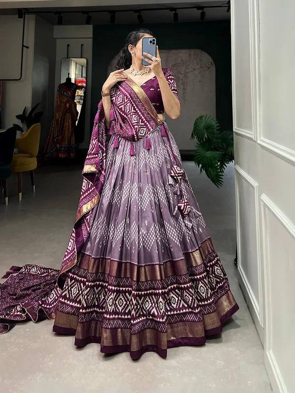 Wine_Premium_&_Elegant_Dola_Silk_Lehenga_Choli_For_Women