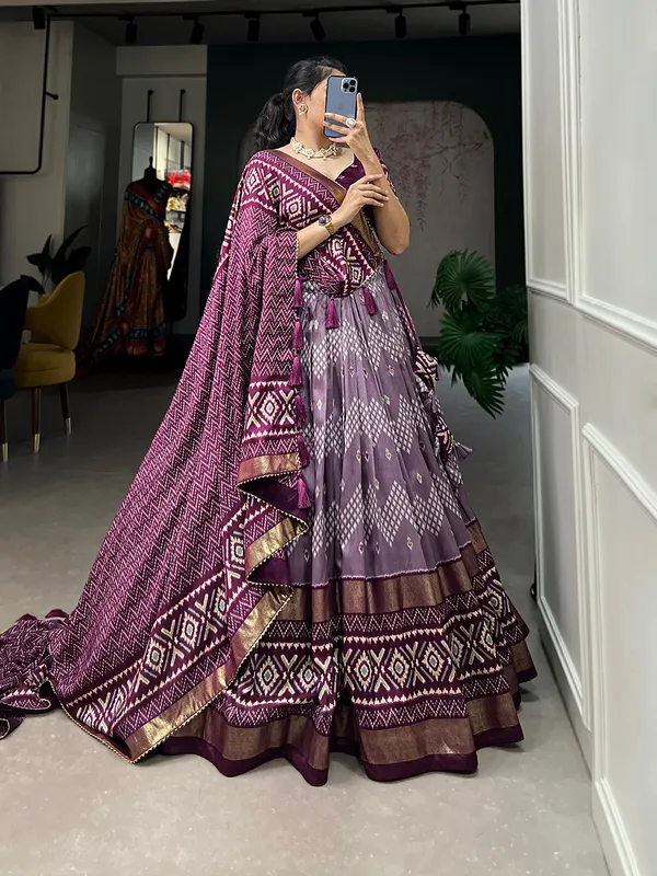 Wine_Premium_&_Elegant_Dola_Silk_Lehenga_Choli_For_Women