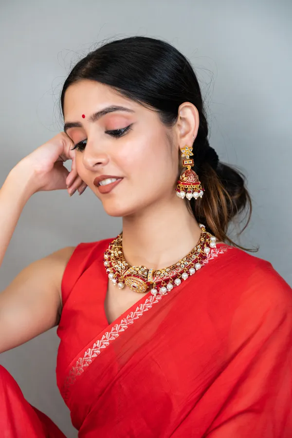 Meenakari_Pearl_Red_Choker_Set