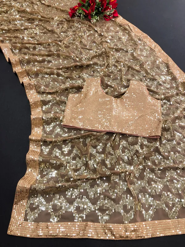 Designer_Sequence_Work_Georgette_Saree
