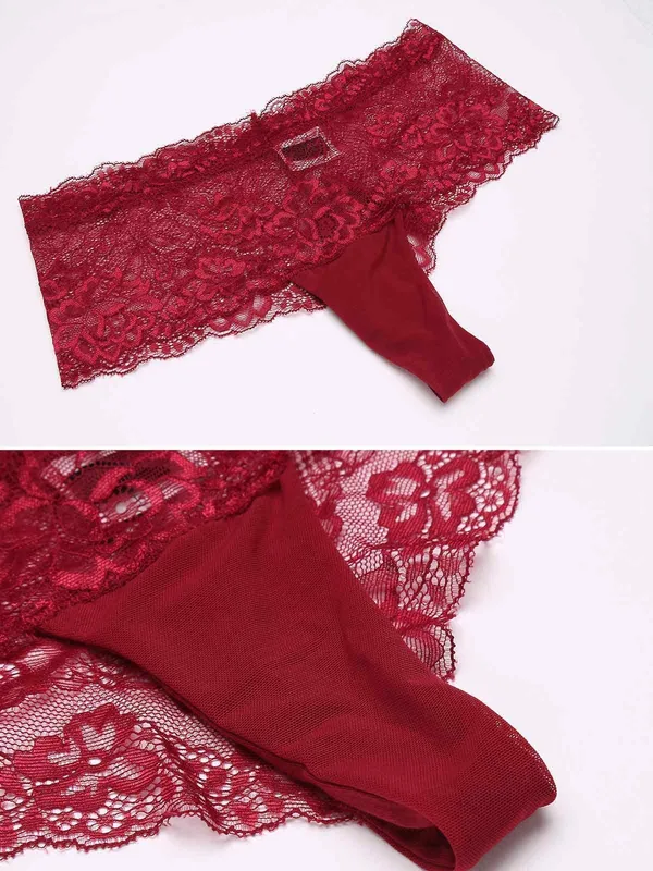 Red_Off_Shoulder_Lingerie_Set_For_Women