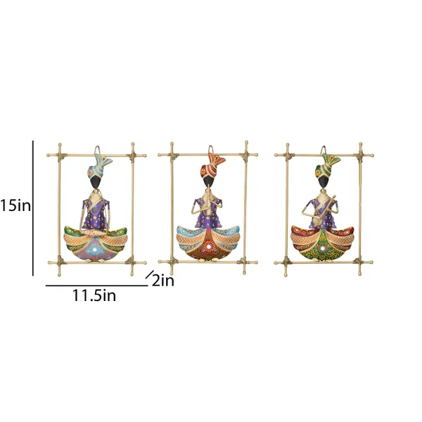 Set_Of_3_Wall_Hanging_Multicolor_Metal_Musician_Playing_Instrument_Idol_|_Wall_Decor_|_Rajasthani_Musicians