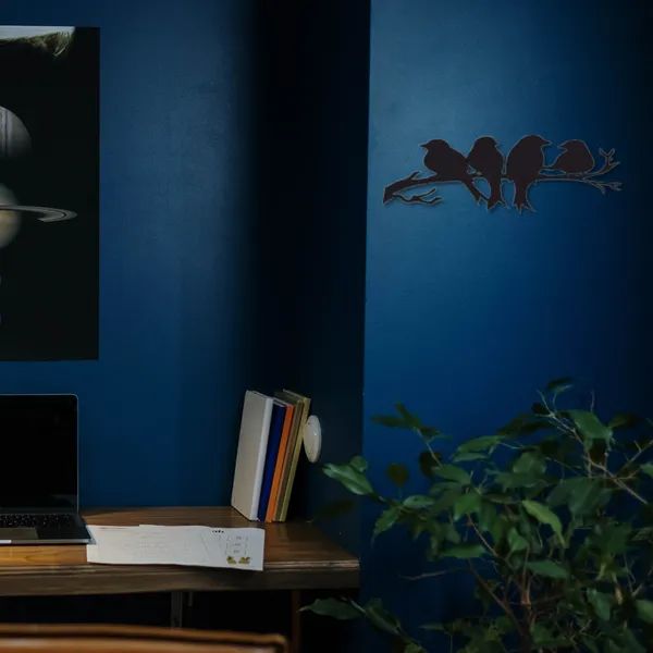 Black_Group_Of_Birds_Stands_On_A_Branch_Wood_Wall_Art