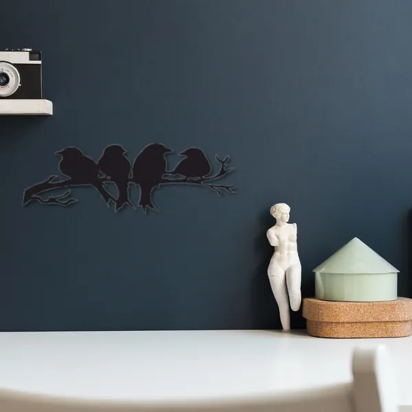 Black_Group_Of_Birds_Stands_On_A_Branch_Wood_Wall_Art