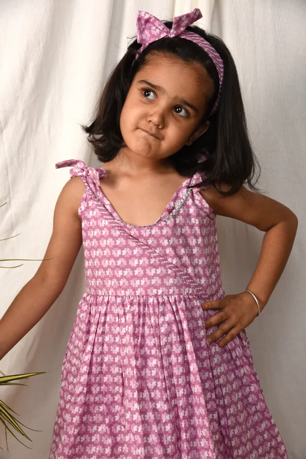 Pink_Printed_Traditional_Cotton_Kurti_And_Pant_Set_For_Girls