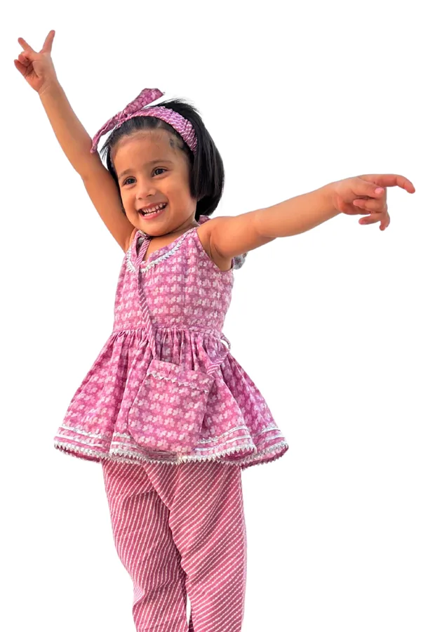 Pink_Printed_Traditional_Cotton_Kurti_And_Pant_Set_For_Girls