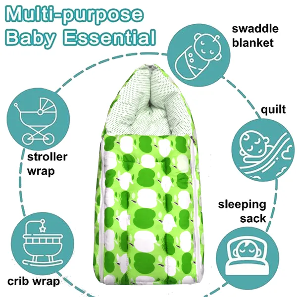 Cheeky_Cheeky_Baby_Bedding_Set_with_Pillow_and_Sleeping_Bag_Combo_(Green)