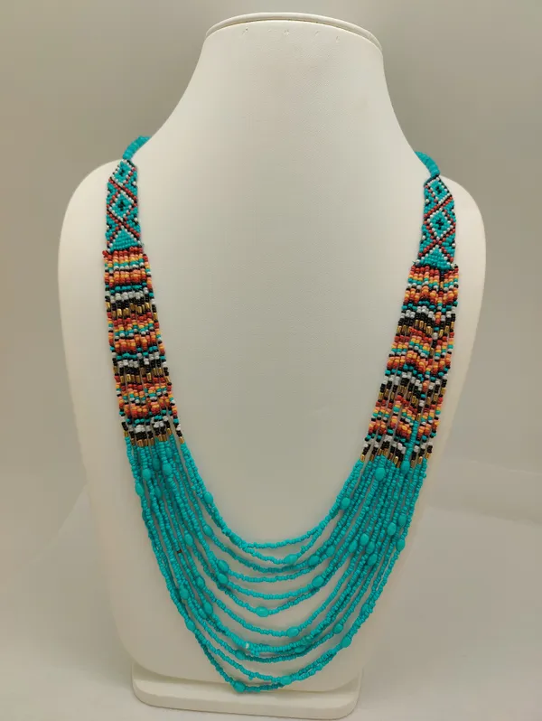 Green_Flower_Fancy_Long_Necklace_For_Women