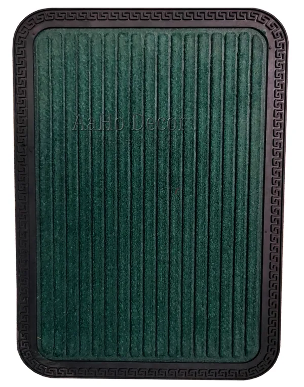 Pack_of_2_Micro_Fiber_Rubber_Moulded_Doormats_Entrances_Driver_Foot_Mat_Green