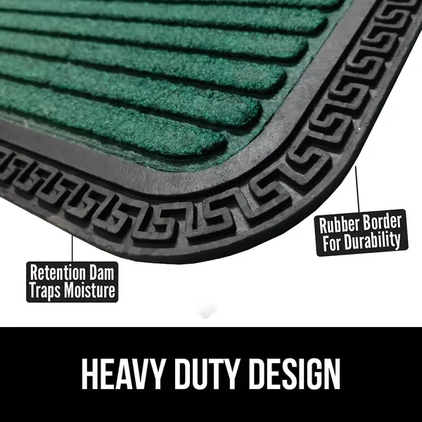 Pack_of_2_Micro_Fiber_Rubber_Moulded_Doormats_Entrances_Driver_Foot_Mat_Green