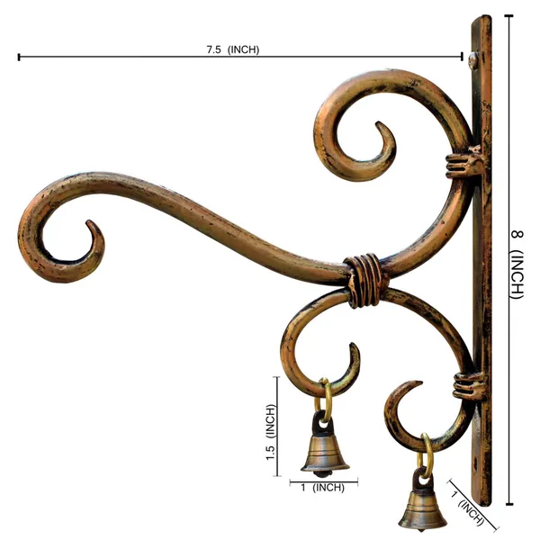 Pack_Of_2_Hand_Forged_Metal_Antique_Golden_Wall_Bracket_For_Hanging