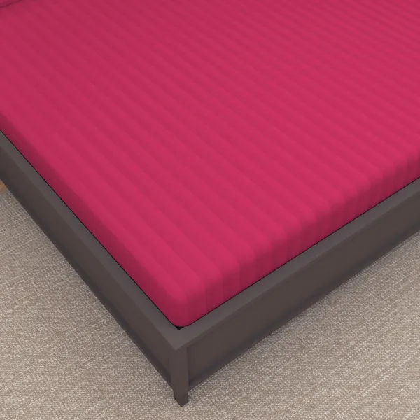 _100%_Cotton_220_TC_Italian_Stripes_Flat_King_Size_Bedsheet_With_2_Pillow_Cover_(108_x_108_Inch,_HOT_PINK)