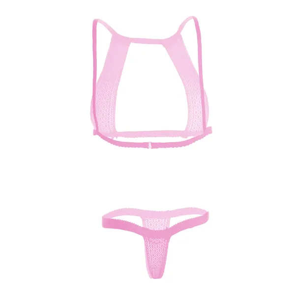 Light_Pink_Half_Cup_Erotic_Lingerie_For_Women