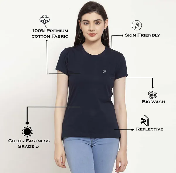 Pack_of_2_Maroon_&_Navy_Blue_Cotton_Round_Neck_Short_Sleeves_T-Shirt_For_Women