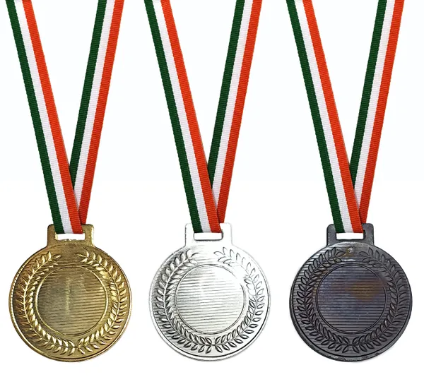 Pack_Of_3_Medals_|_With_Satin_Ribbon_|_Size_-_2.5_Inch_Dia_|_Gold_&_Silver_&_Brown