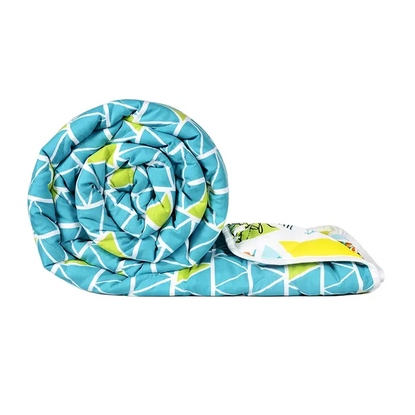 Abstract_Double_Comforter_for_Mild_Winter_(Polyester,_Green)