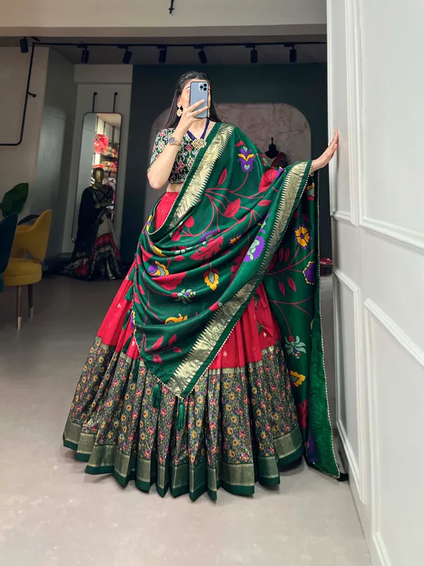 Red_Premium_&_Elegant_Dola_Silk_Lehenga_Choli_For_Women