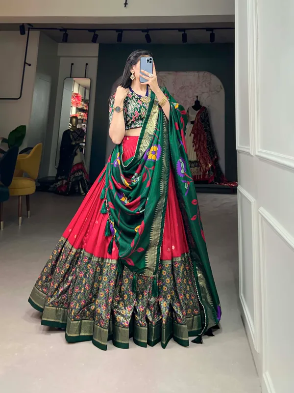 Red_Premium_&_Elegant_Dola_Silk_Lehenga_Choli_For_Women