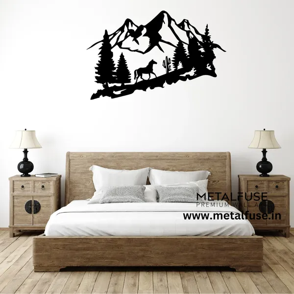 Wooden_Wall_Art_for_Home_Decoration__|_Mountain_Horse__|_Black