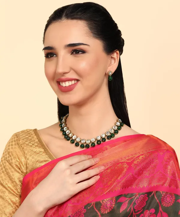 Dark_Green_Alloy_Copper_Jewellery_Set_For_Women