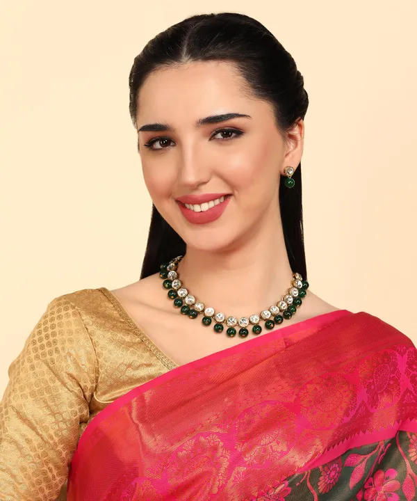 Dark_Green_Alloy_Copper_Jewellery_Set_For_Women