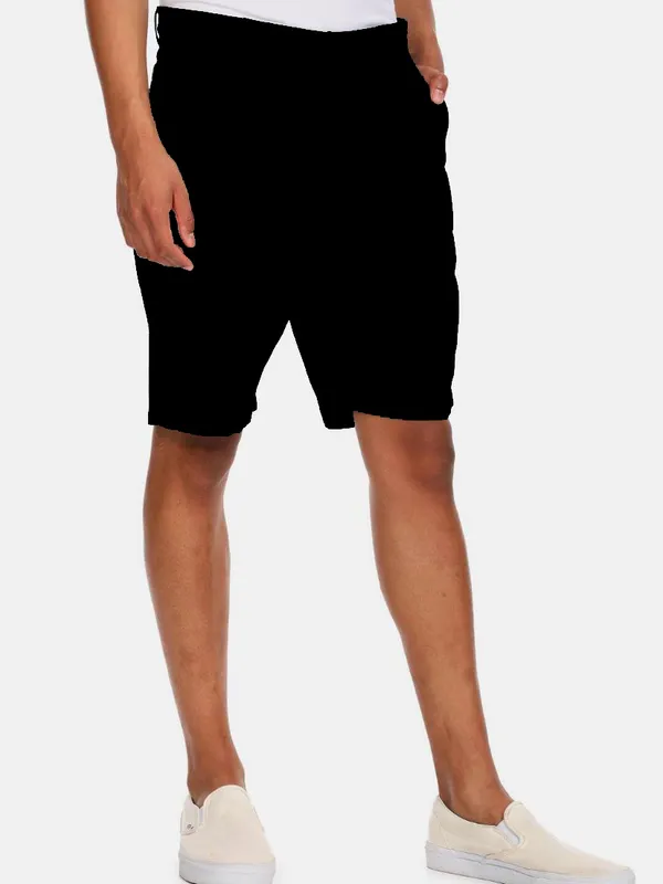 Black_Cotton_Blend_Premium_Solid_Chino_Shorts_For_Men