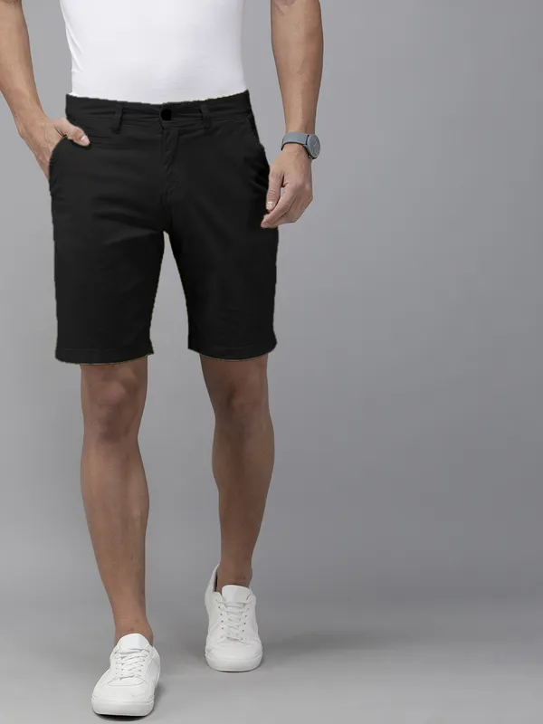Black_Cotton_Blend_Premium_Solid_Chino_Shorts_For_Men