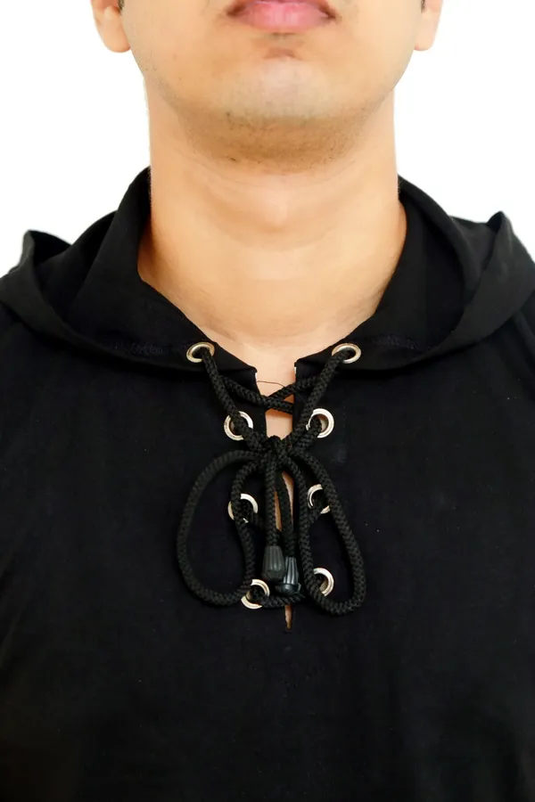 Black_Cotton_Blend_Solid_T-Shirt_For_Men