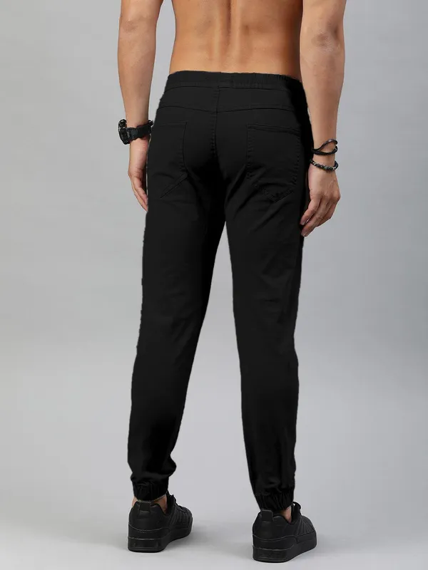 Black_Cotton_Blend_Premium_Solid_Joggers_For_Men