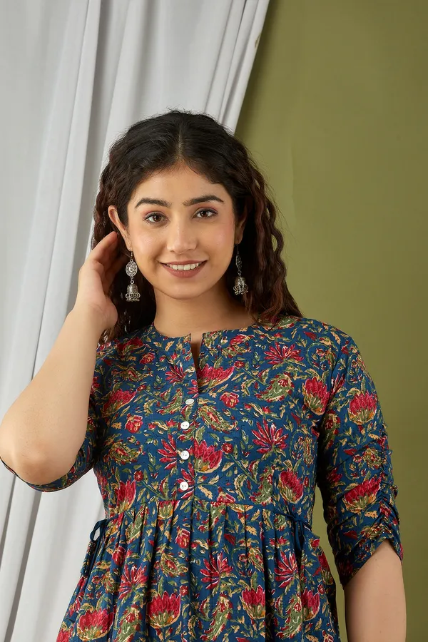 Blue_Fancy_Top_For_Women_Pure_Cotton_Casual_By_Nevisha_Style