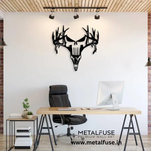 Wooden_Wall_Art_for_Home_Decoration__|_Deer_Punisher__|_Black