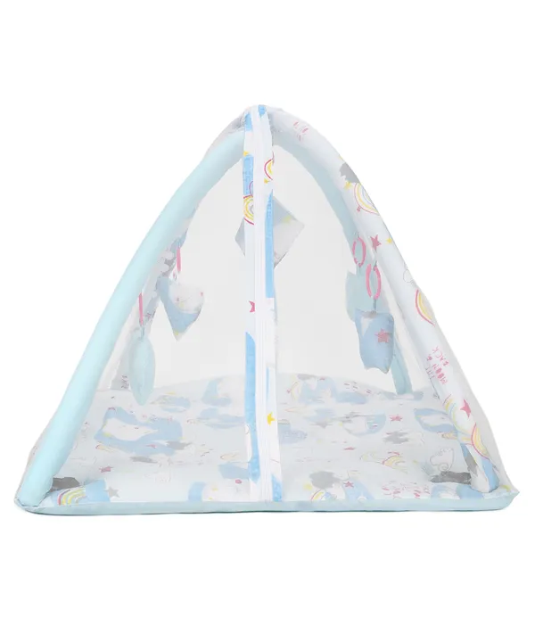 Cloudy_Baby_Bedding_Set_Mattress_with_Mosquito_Net_Bed_Set_and_Play_Gym_with_Attached_Soft_Toys_(0-12_Months)(Blue)